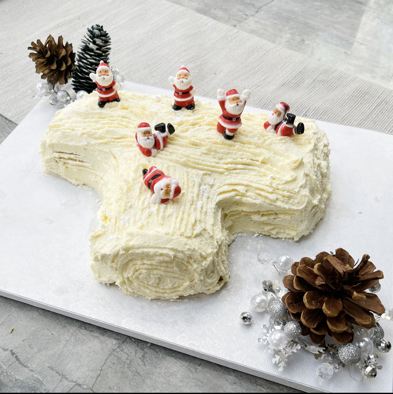 Lemon & White Chocolate Yule Log - Sarah J Thomas